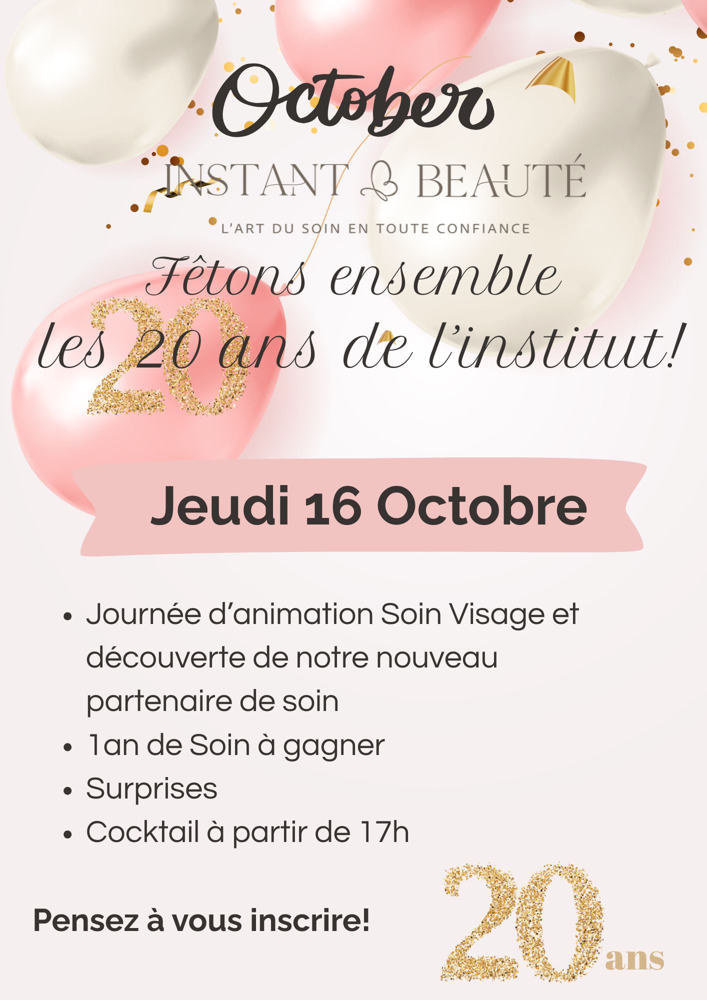 Octobre : l’Institut fête ses 20 ans !